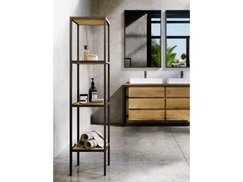 "Loft | Pure Kollektion" Regal Serie Pure Wildeiche + Metall schwarz 