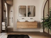 "Uno | Pure Kollektion" Waschtischunterschrank Wildeiche 120 cm - 180 cm 