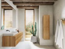 "Siro" Hochschrank aus Massivholz mit 2 Türen | Lapidispa® 