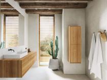 "Mero plus" Hochschrank aus Massivholz mit 2 höhenverstellbaren Einlegeböden | Lapidispa® 