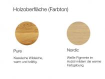 "Nora black | Pure Kollektion" Hochschrank Wildeiche Schwarzglas 