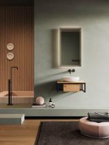 "Loft | Pure Kollektion" Waschtischunterschrank Wildeiche + Metall schwarz 