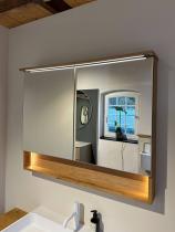 "Mare | Pure Kollektion" Spiegelschrank Wildeiche 2 Türen (optional mit LED) 