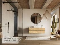"Uno | Pure Kollektion" Waschtischunterschrank Wildeiche 120 cm - 180 cm 